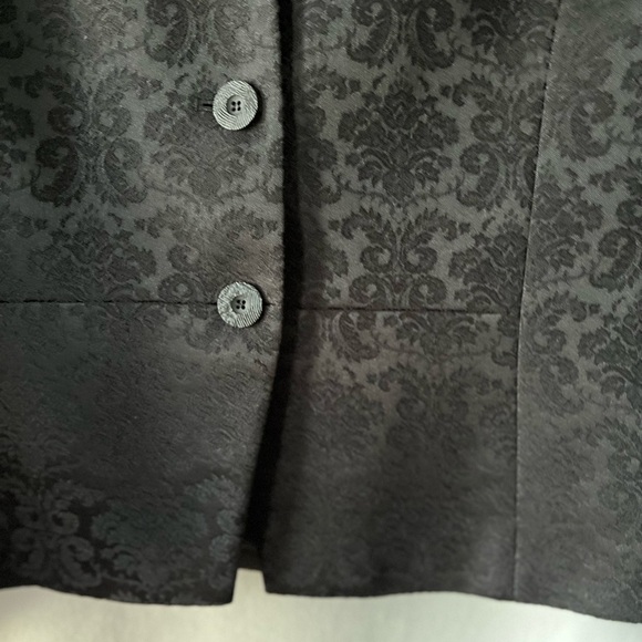 Stresa Size 18 Borcade Black Lined Blazer Jacket - Picture 5 of 10